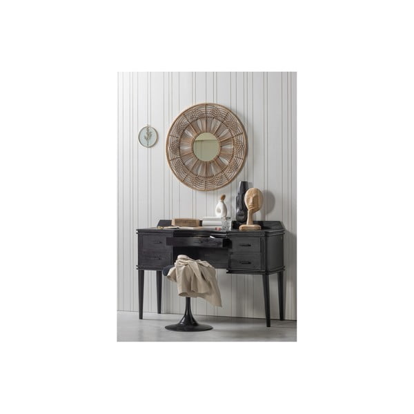 Zidno ogledalo s okvirom od bambusa ø 76 cm Obi – WOOOD-image-1