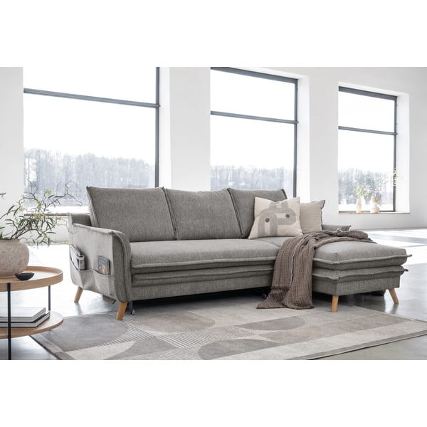 Siva sklopiva kutna garnitura (s desnim kutom) Charming Charlie – Miuform-image-3