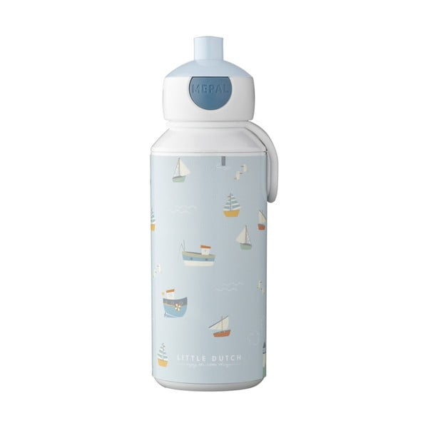 Bijela/svijetlo plava dječja boca 400 ml Sailors bay – Mepal