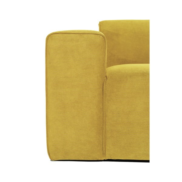 Žuta baršunasta modularna sofa u obliku slova U Scandic Sting, desni kut-image-3