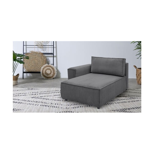 Tamno siva modularna sjedeća garnitura od samta (s lijevim kutom) Nihad modular – Bobochic Paris-image-1
