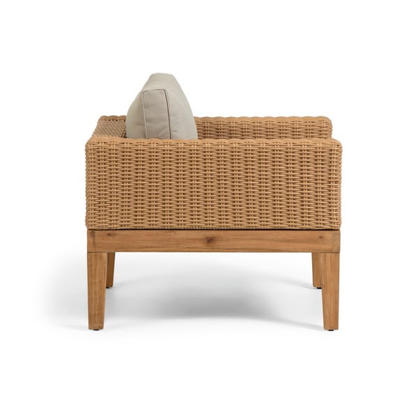 Vrtna fotelja s bež jastucima Kave Home Acae-image-3