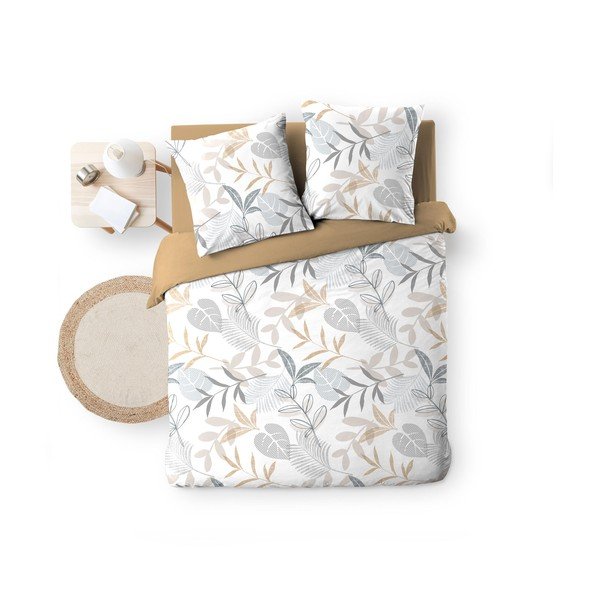 Žuta /bijela posteljina za bračni krevet/za produženi krevet 240x220 cm Kimberly – douceur d'intérieur