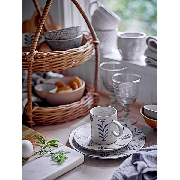 Svijetlo plavi/krem desertni tanjur od kamenine ø 16 cm Leonie – Bloomingville-image-1