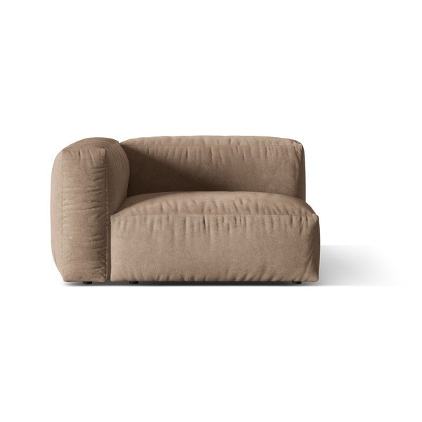 Svjetlo smeđa baršunasti modularna sjedeća garnitura (s lijevim kutom) Martina – Micadoni