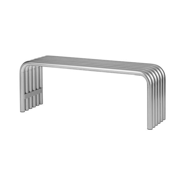 Metalna vrtna klupa u srebrnoj boji Nokk – noo.ma