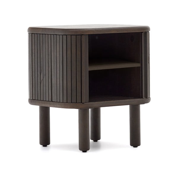 Tamno smeđi noćni ormarić Mailen – Kave Home-image-2