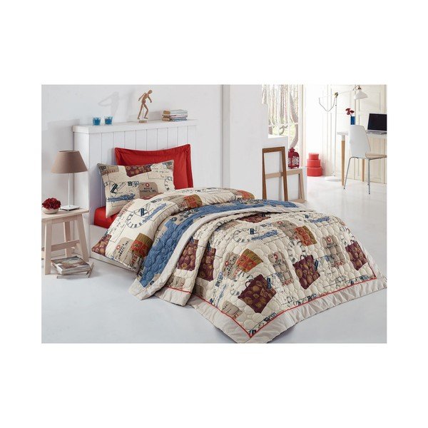 Posteljina s plahtama Travel, 160x220 cm