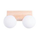 Bijela/u prirodnoj boji stropna svjetiljka sa staklenim sjenilom ø 12 cm Solum – Sollux