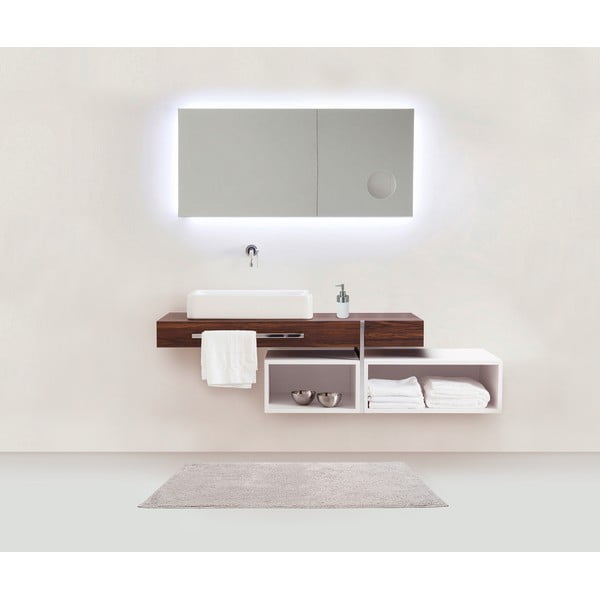 Siva pamučna kupaonska prostirka Wenko Ono, 50 x 80 cm-image-1