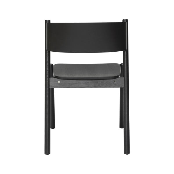 Crna blagovaonska stolica od hrastovine Oblique - Hübsch-image-3