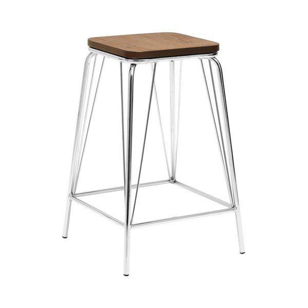 Stolac od čvrstog brijesta u srebrnoj boji/u prirodnoj boji District – Premier Housewares