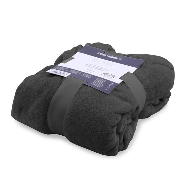 Tamno sivi uniseks ogrtač od mikrovlakna DecoKing Robby, veličina M-image-2