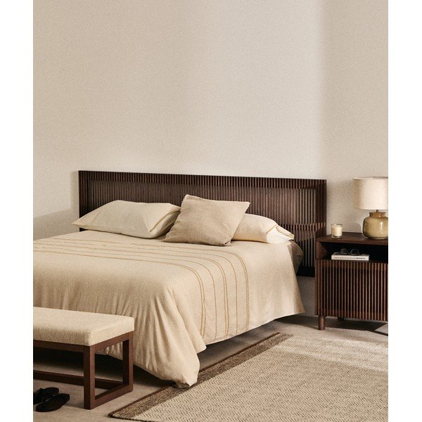 Uzglavlje od čvrste jeseni u tamnoj prirodnoj boji 195x70 cm Beyla – Kave Home-image-1