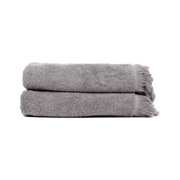 Set s 2 antracit siva ručnika od 100% pamuka Bonami Selection, 50 x 90 cm