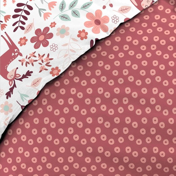 Bijela/ružičasta pamučna dječja posteljina za krevet za jednu osobu 140x200 cm Bichette – douceur d'intérieur-image-3