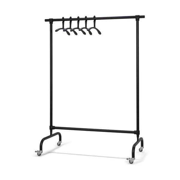 Crni metalni mobilni stalak za odjeću Luuk – Spinder Design-image-2