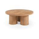 Okrugao stolić za kavu u dekoru hrasta u prirodnoj boji ø 100 cm Arancha – MOME