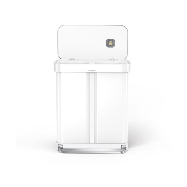 Bijela željezna kanta za smeće 34+24 l za odvojeni otpad/s pedalom Dual – simplehuman-image-1