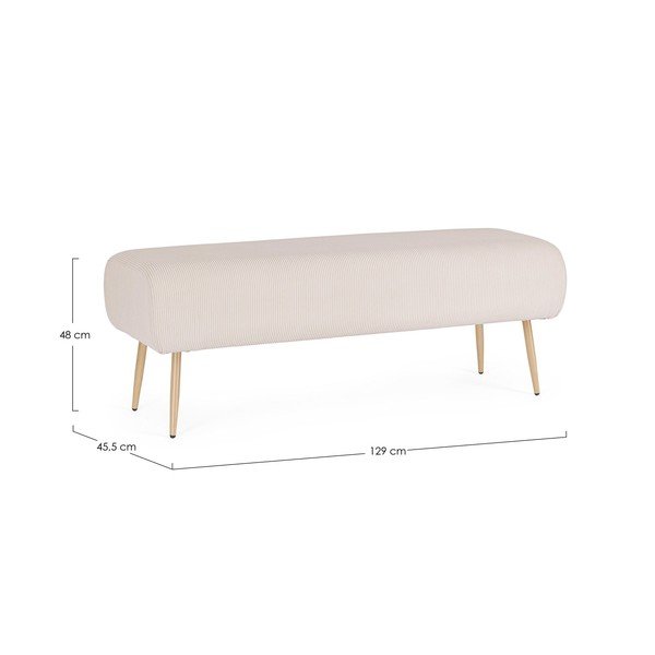 Bijela podstavljena klupa Olga – Bizzotto-image-3