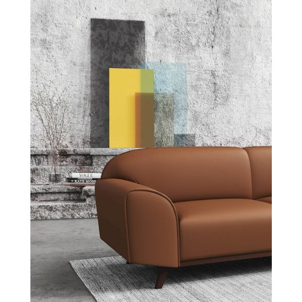 Konjak smeđa kožna sofa 193 cm Nesbo – MESONICA-image-4