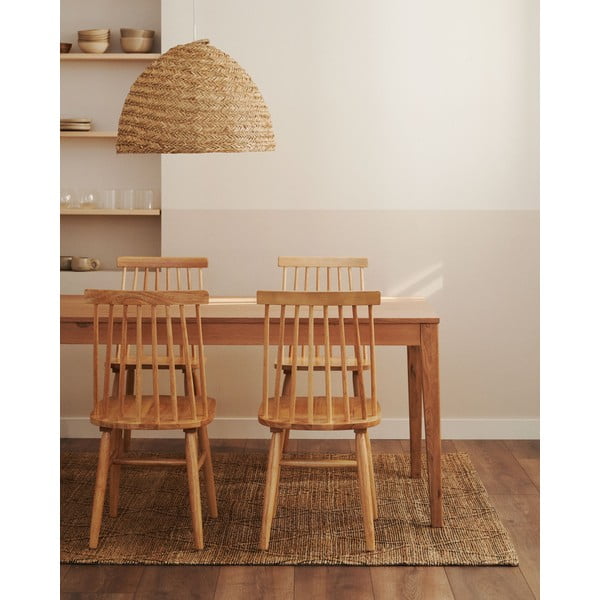 Proširiv blagovaonski stol s pločom stola u dekoru hrasta u prirodnoj boji 80x160 cm Yain – Kave Home-image-1