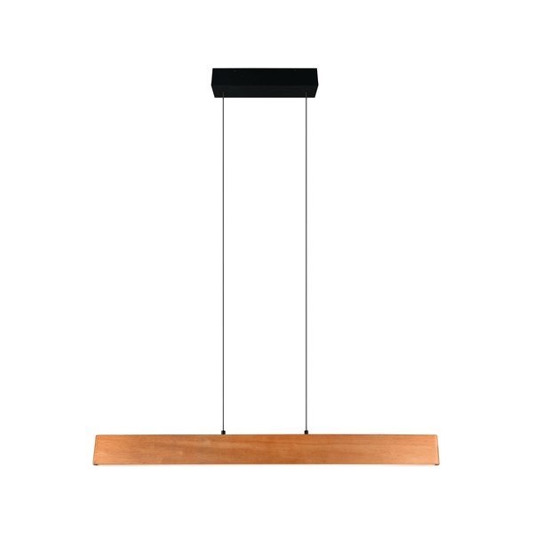 LED viseća svjetiljka u prirodnoj boji s drvenim sjenilom Edgewood – Trio