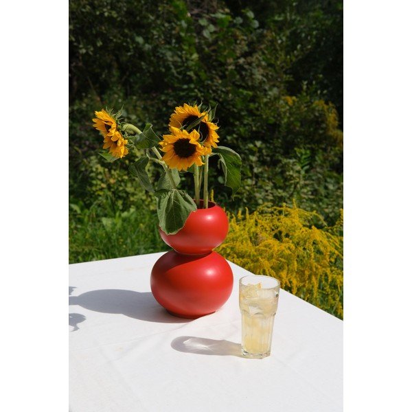 Crvena keramička vaza (visina 36 cm) Tuga – noo.ma-image-2