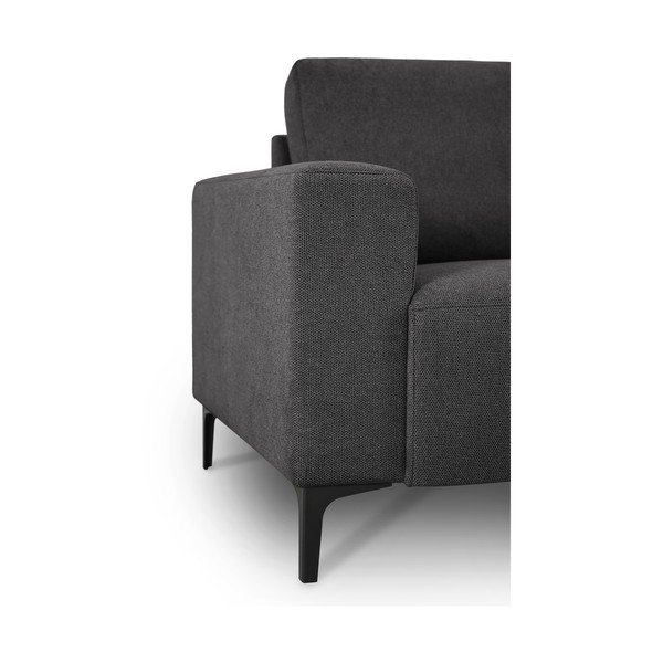 Antracitno siva kutna garnitura od šenila (s desnim kutom/u obliku slova L) Fabian – Scandic-image-4