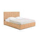 Senf žuti tapecirani bračni krevet s podnicom i prostorom za odlaganje 160x200 cm Thessa Bold Line – Bonami Selection