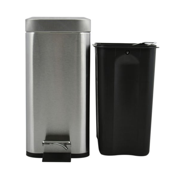 Željezna kanta za smeće s pedalom u mat srebrnoj boji 5 l   Erik – Spirella-image-3