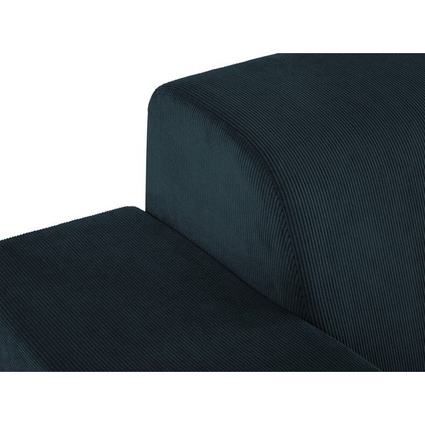 Tamnoplava baršunasta kutna sofa Cosmopolitan Design Hobart, lijevi kut-image-1