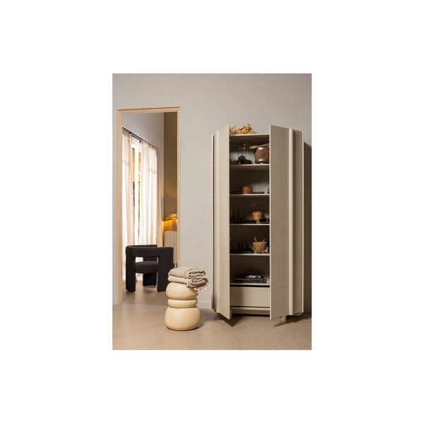 Krem modularna škrinja za pohranu od masivnog bora 101x210 cm Basu – WOOOD-image-1