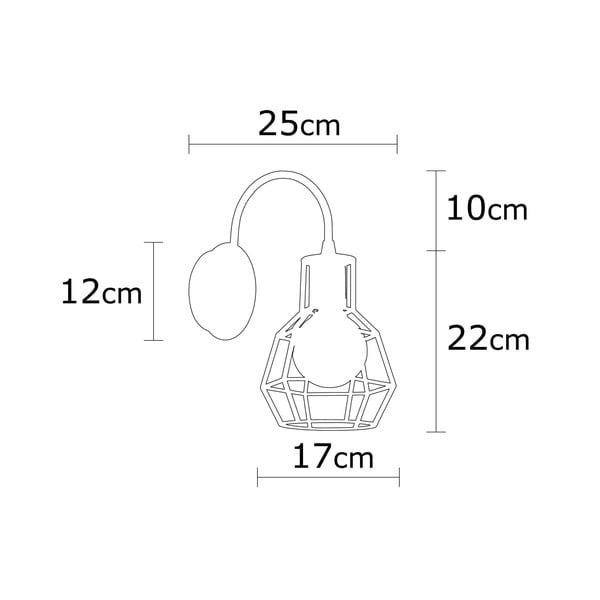 Crna/u brončanoj boji zidna lampa ø 17 cm Kapadokya – Opviq lights-image-3
