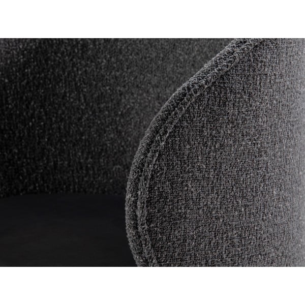 Tamno siva baršunasti fotelja Inez – Micadoni -image-1