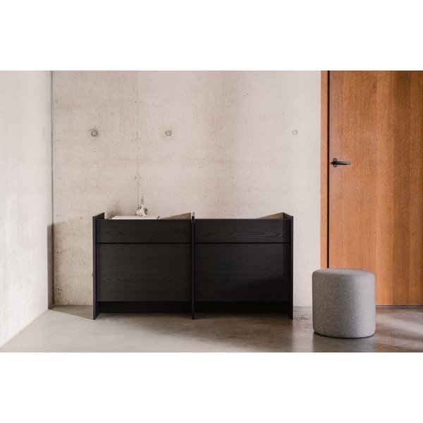 Crna komoda 146x76x51 cm Hido – noo.ma-image-1