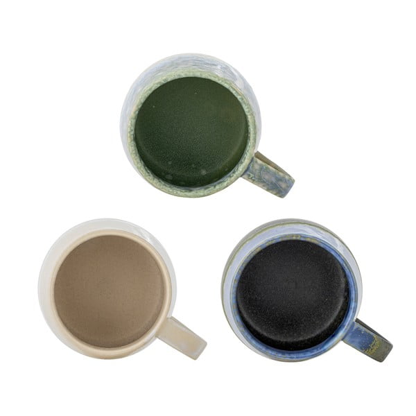 Plave/bež šalice u setu 3 kom od kamenine 460 ml Cloe – Bloomingville-image-3