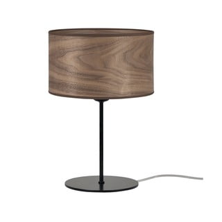 Tamnosmeđa stolna lampa od prirodnog furnira Sotto Luce Tsuri S, ⌀ 25 cm