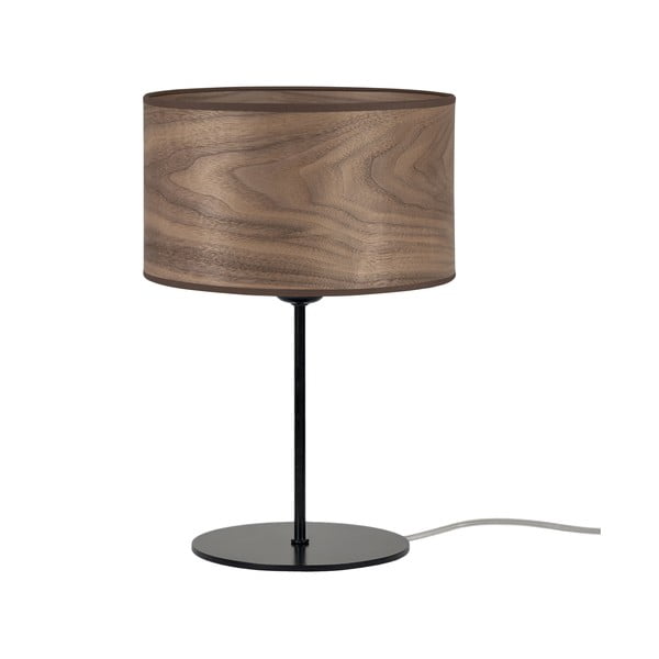 Tamnosmeđa stolna lampa od prirodnog furnira Sotto Luce Tsuri S, ⌀ 25 cm