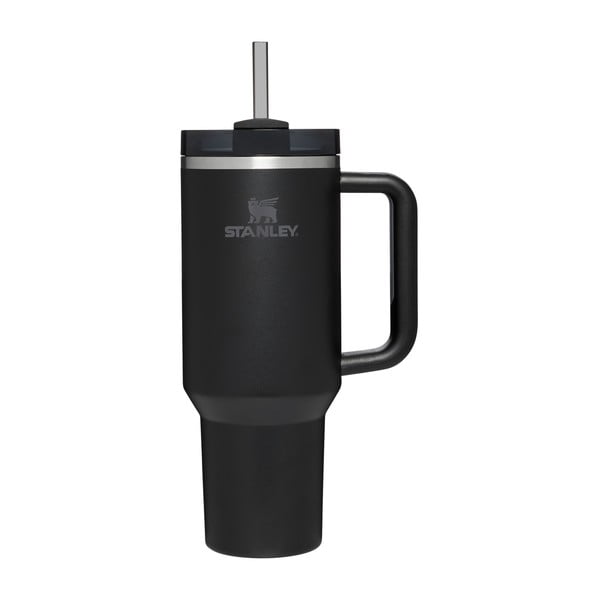 Crna termosica od nehrđajućeg čelika sa slamkom 1,18 l Quencher H2.0 FlowState Tumbler Black – Stanley