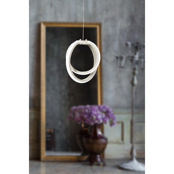 Bijela metalna LED viseća svjetiljka ø 25 cm Sezen – Squid Lighting-image-1