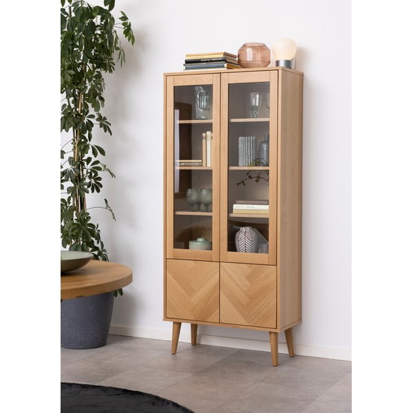 Vitrina u dekoru hrasta 80x178 cm Nagano - Actona-image-1