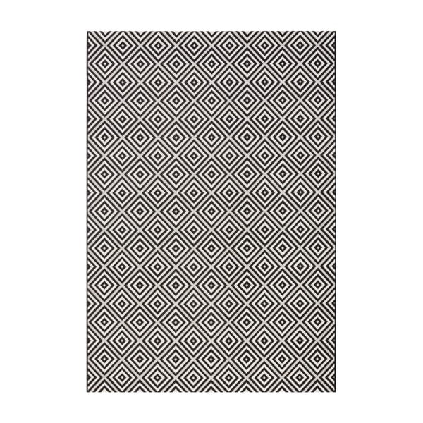 Crno-bijeli vanjski tepih NORTHRUGS Karo, 160 x 230 cm
