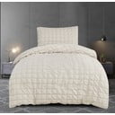 Bež posteljina za krevet za jednu osobu od krepa 140x200 cm Naomi – My House