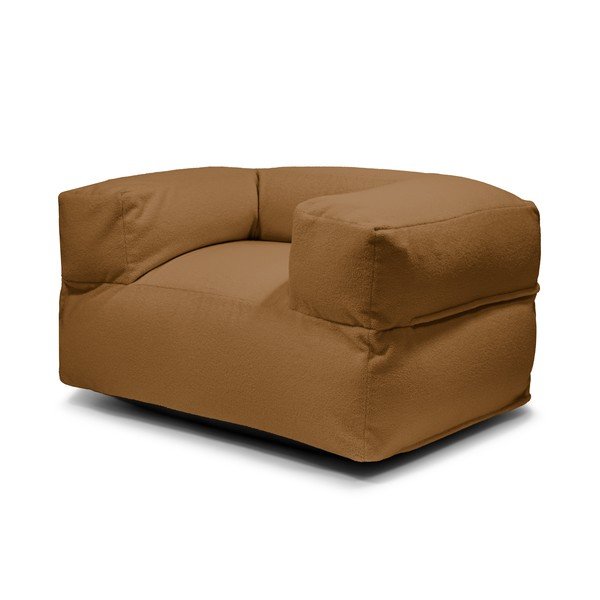 Smeđa vreća za sjedenje od bouclé tkanine MooG – SLOWDOWN