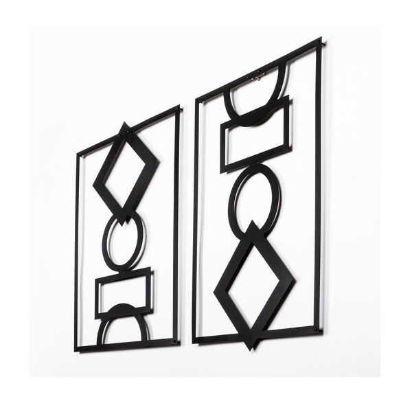 Metalni zidni ukrasi u setu 2 kom 42x57 cm – Wallity-image-3