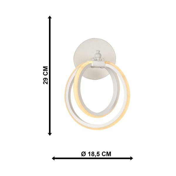 Bijela metalna LED zidna lampa Sezen – Squid Lighting-image-4