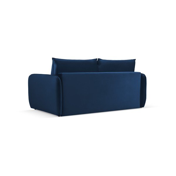 Tamno plava baršunasta sklopiva sofa 194 cm Vienna – Cosmopolitan Design-image-3