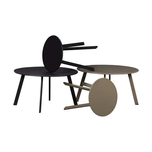 Crni vrtni pomoćni stol WOOOD Fer, ø 40 cm-image-3