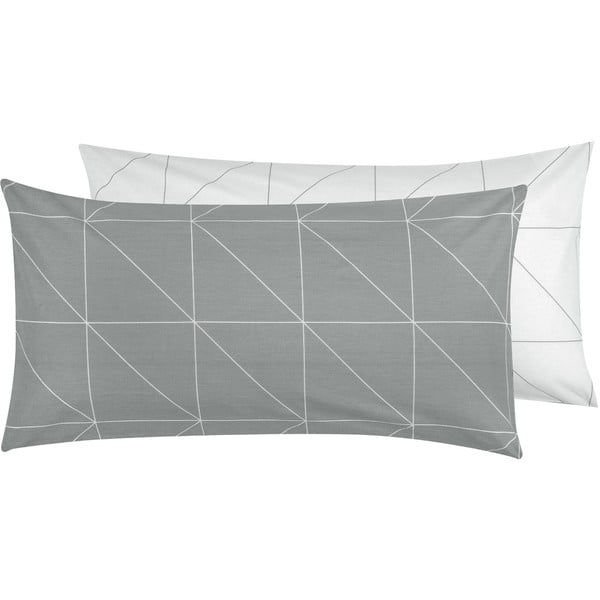 Siva ukrasna navlaka za jastuk od pamuka by46, 40 x 80 cm